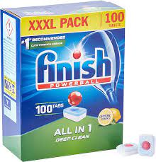 Picture of Finish Powerball, All in 1  Dishwasher Tablets, Large 100 pack 