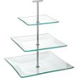Picture of Aura 3 Tiered Square Glass Plate 9.75, 8, 5.75"
