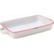 Picture of Avebury Red Large Rectangular Dish 8.5" (22cm)