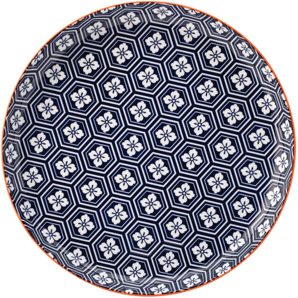 Picture of Cadiz Blue & Orange Plate 10.5" (27cm)