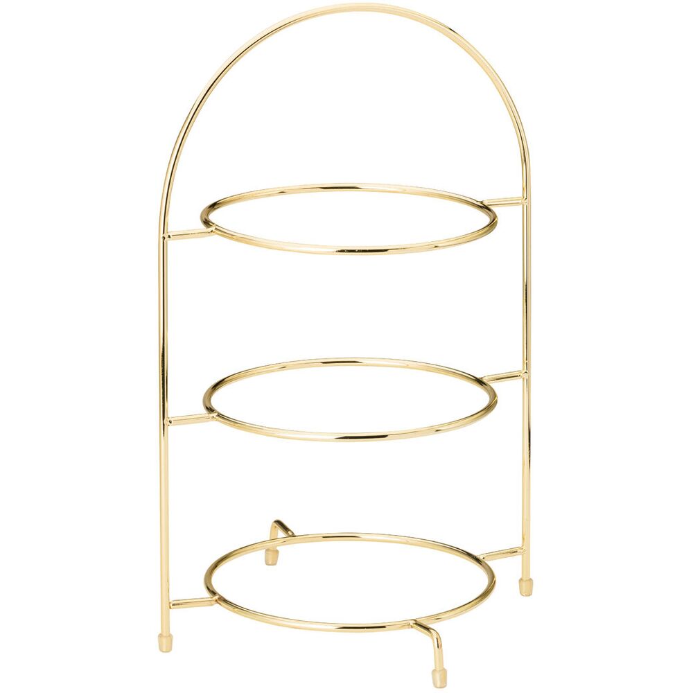 Picture of Gold 3 Tier Plate Stand 17" (43cm)