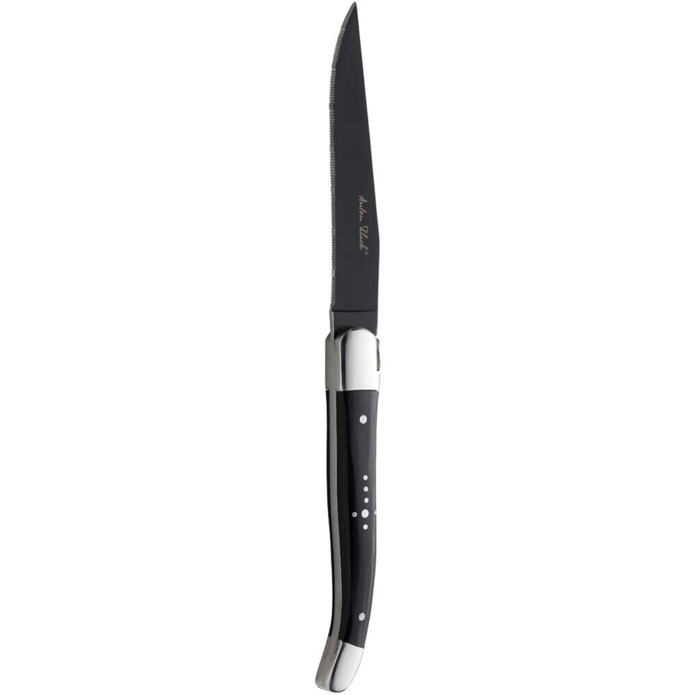 Picture of Laguiole Black Handled Steak Knife - Black Blade