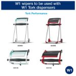 Picture of Tork Industrial Heavy-Duty Wiping Paper Blue W1, High Absorbency, 1 x 750 sheets, 130080