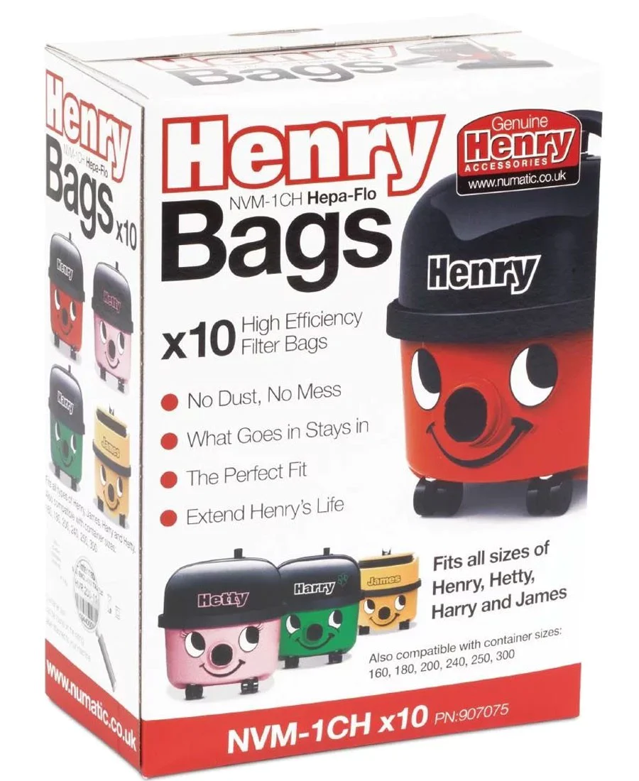 Picture of Henry Hoover Numatic Vacuum Bags 10pk