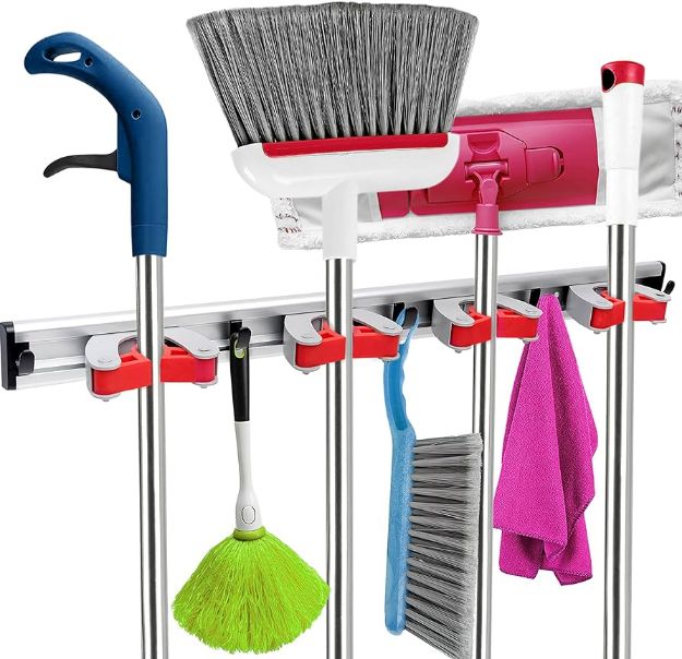 Picture of Wall Mounted Mop Holder 45cm 4 section