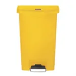 Picture of Rubbermaid Slim Jim Front Step-On Pedal Bin Yellow 50Ltr