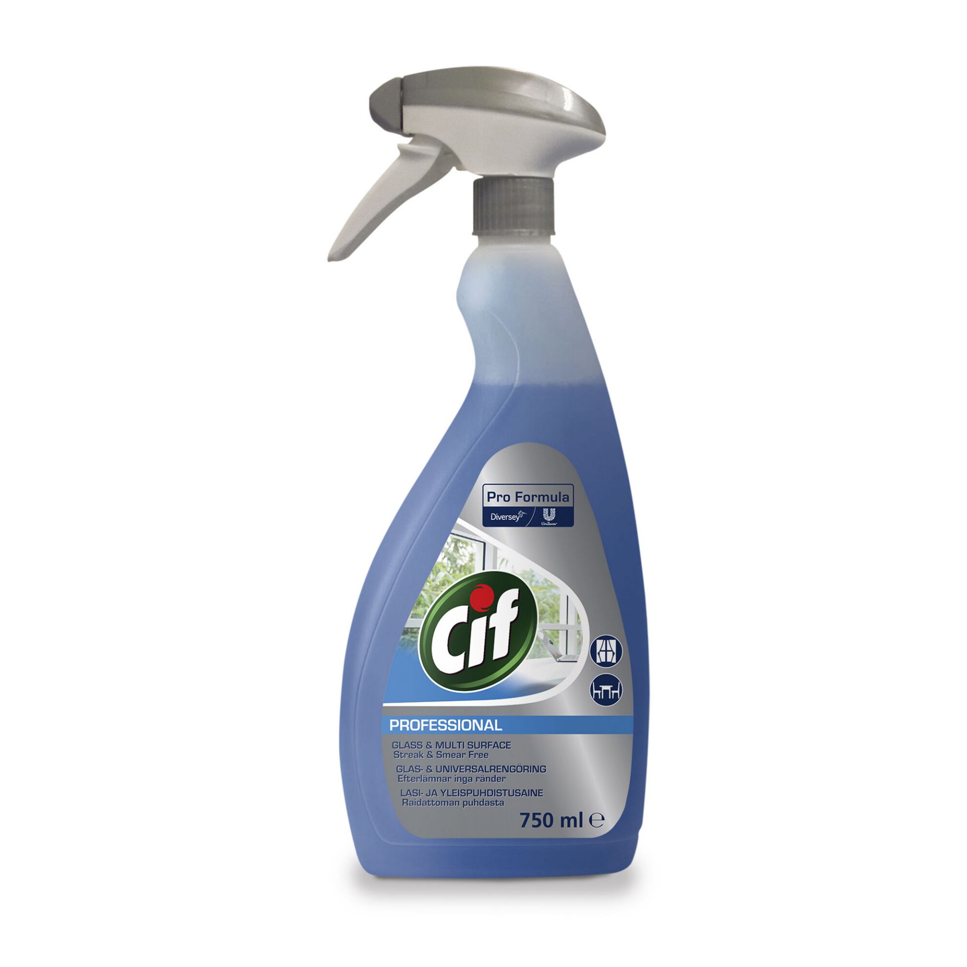 Picture of Cif Pro Formula Glass & Multi Surface Cleaner 6x0.75L - Glass, window and non porous surface cleaner 