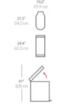 Picture of SimpleHuman 45L S/Steel Slim Step Can (bin)