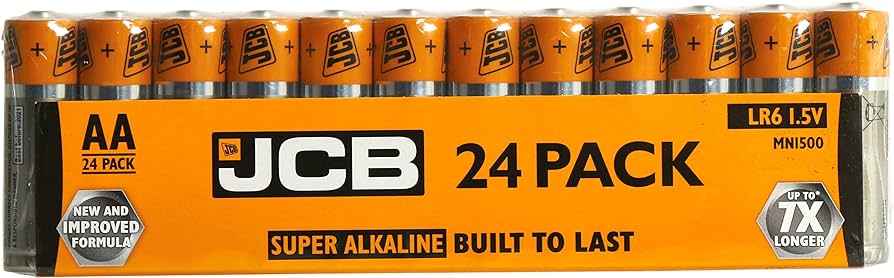 Picture of JCB 24 PACK AA,  ALKALINE BATTERIES 12+12 free