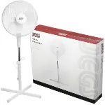 Picture of Jegs 16 Inch Floor Standing 45W Oscillating Pedestal Fan 3 Speed Air Cool White
