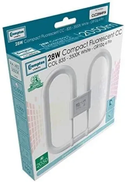 Picture of CROMPTON 28W 4PIN 2D WHITE 10,000HR