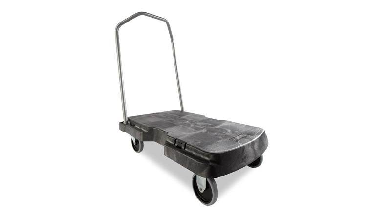 Picture of TRIPLE TROLLEY WITH USER-FRIENDLY HANDLE, STANDARD-DUTY WITH 5 IN CASTERS, BLACK