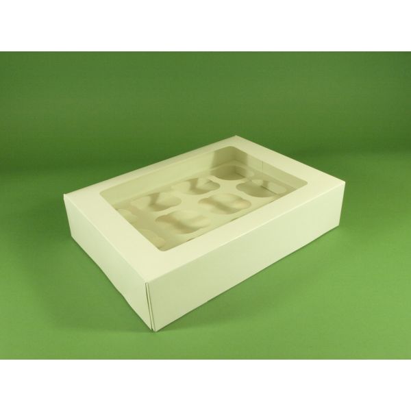 Picture of 12 Cupcake box with insert 6pc glued 100pk