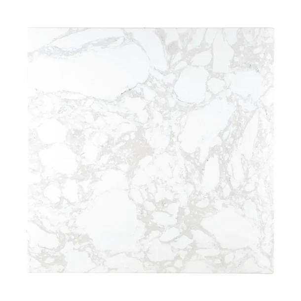 Picture of Bolero Square Marble Effect Tabletop White 600mm