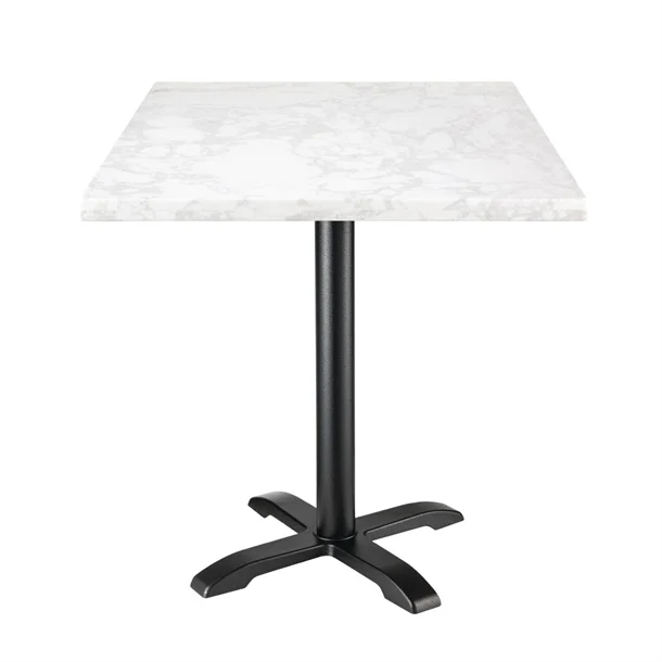 Picture of Bolero Square Marble Effect Tabletop White 600mm