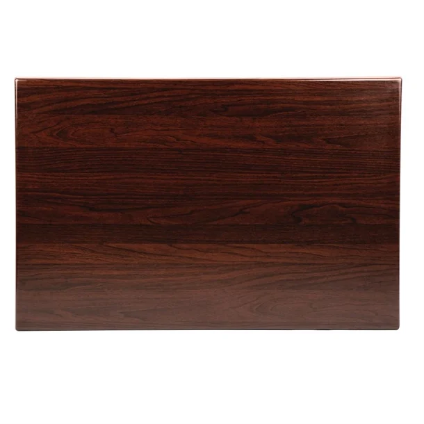 Picture of Bolero Pre-drilled Rectangular Tabletop Dark Brown 1200x800mm