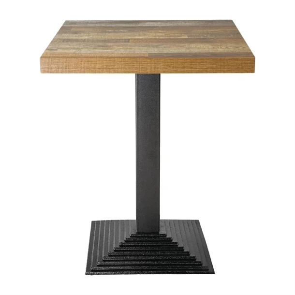 Picture of Bolero Cast Iron Step Square Table Base, Cast Iron. 720(H)x 425(W)mm. Standard height