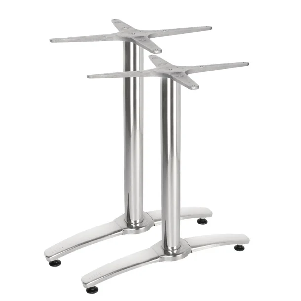 Picture of Bolero Aluminium Twin Leg Table Base (Pack of 2) 673(H) x 590(W) x 590(D) mm