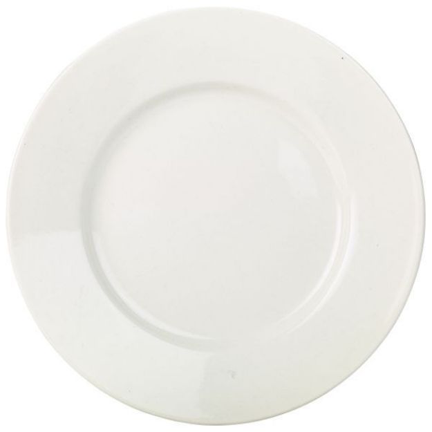 Picture of Genware White Wide Rim Plate 9" 23cm