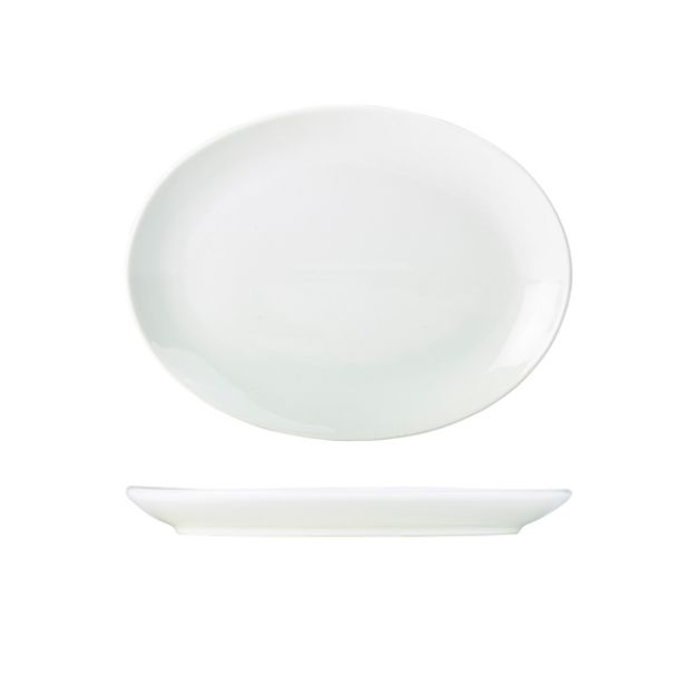 Picture of Genware Porcelain Oval Plate 31cm/12.25"
