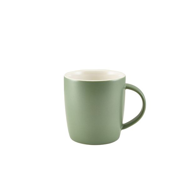 Picture of GenWare Porcelain Matt Sage Cosy Mug 35cl/ 12.3oz 11.7 x 8.7 x 9.4cm (L x W x H)