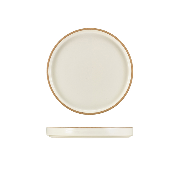 Picture of GenWare Kava White Stoneware Presentation Plate 18cm 18 x 2.3cm (Dia x H)