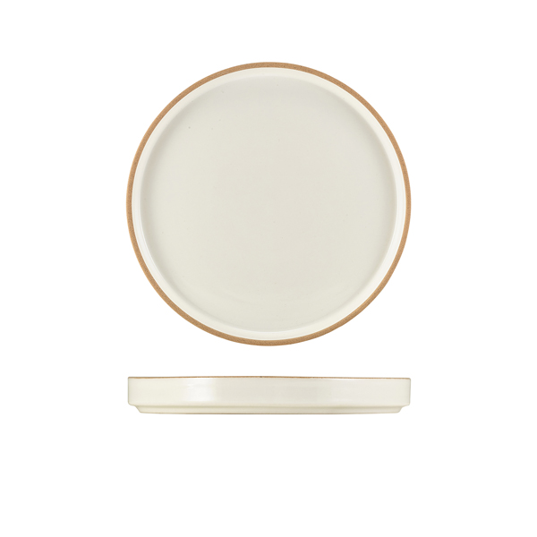 Picture of GenWare Kava White Stoneware Presentation Plate 20cm 20 x 2.5cm (Dia x H)