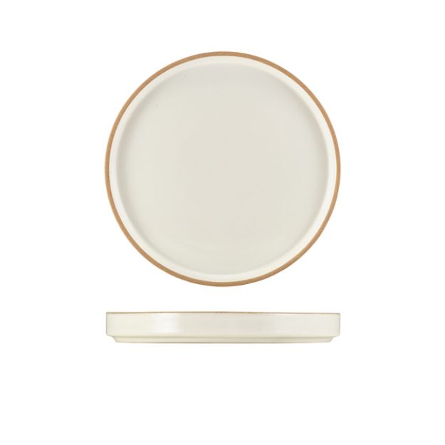 Picture of GenWare Kava White Stoneware Presentation Plate 20cm 20 x 2.5cm (Dia x H)