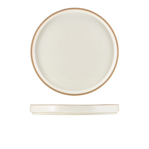 Picture of GenWare Kava White Stoneware Presentation Plate 25cm 25 x 2.5cm (Dia x H)