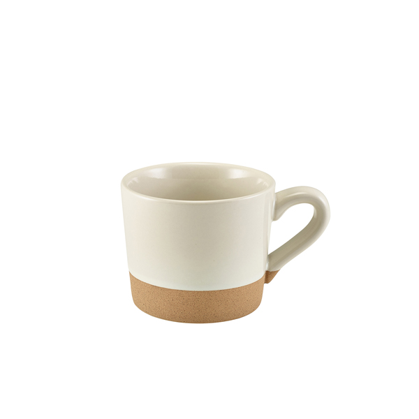 Picture of GenWare Kava White Stoneware Coffee Cup 28.5cl/ 10oz 12.5 x 9 x 7.4cm (L x W x H) - Fits Saucer SCR-KW16