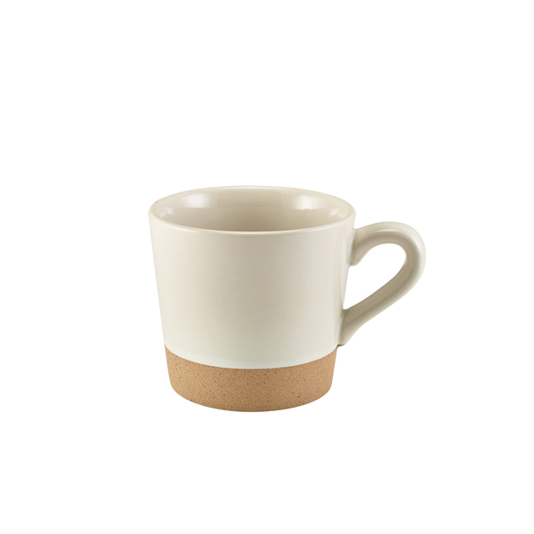 Picture of GenWare Kava White Stoneware Coffee Cup 34cl/ 12oz 12.7 x 9.5 x 8.5cm (L x W x H) - Fits Saucer SCR-KW16