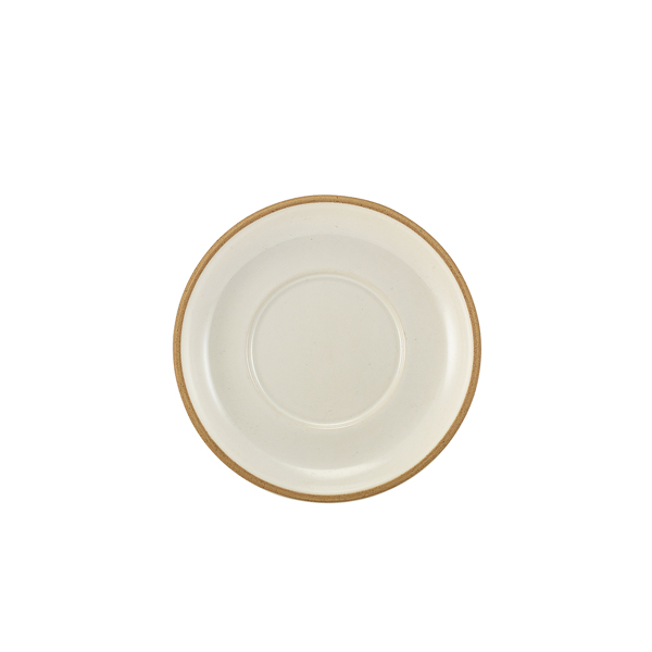 Picture of GenWare Kava White Stoneware Saucer 16cm 16 x 2.5cm (Dia x H)-Fits Coffee Cups CUP-KW28 & CUP-KW34