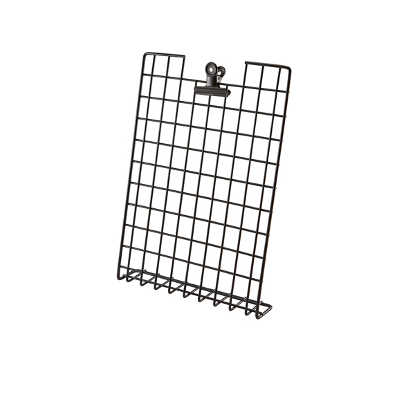 Picture of GenWare Black Wire A4 Menu Holder 24 x 5 x 32cm (L x W x H)