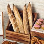 Picture of GenWare Acacia Wood Angled Crate GN 1/2 32.5 x 26.5 x 32cm (L x W x H)