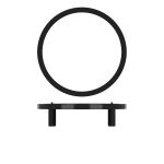 Picture of Black Luxor Metal "Round" Riser 28.5 x 7cm 285 x 70mm (Dia x H)