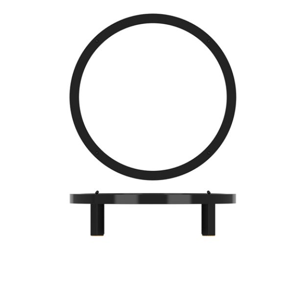 Picture of Black Luxor Metal "Round" Riser 28.5 x 7cm 285 x 70mm (Dia x H)