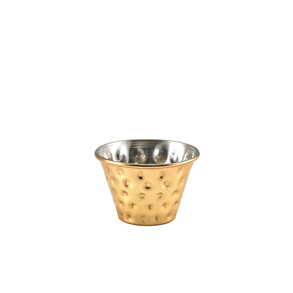 Picture of GenWare Gold Plated Hammered Ramekin 114ml/ 4oz 6.1 x 3.5 x 2.6cm (L x W x H)