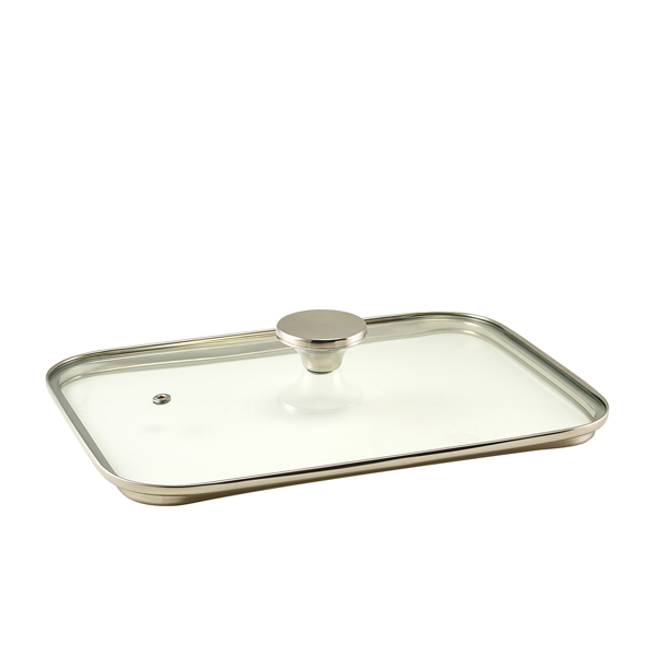 Picture of GenWare Glass Lid For Cast Aluminium Roaster 35 x 22cm 30 x 22cm (L x W)