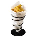 Picture of Genware Serving Cone 18cm Black 12 x 18cm (Dia x H)