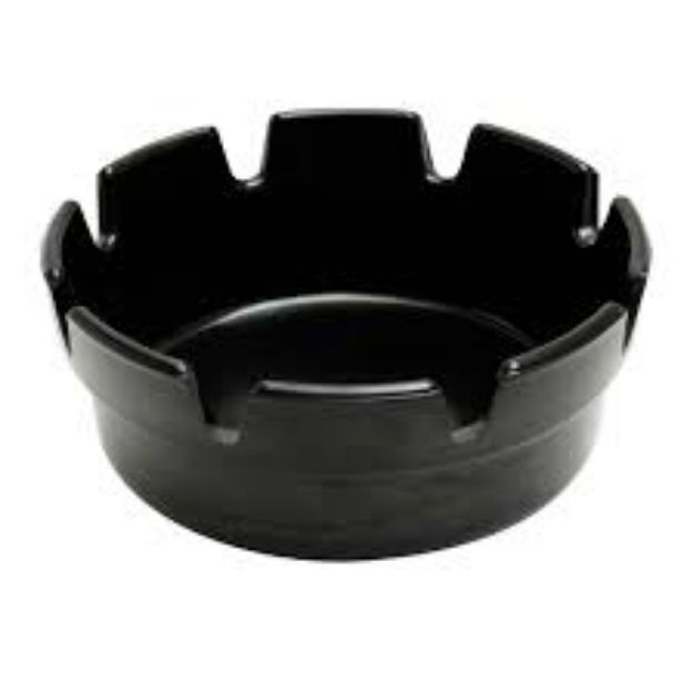Picture of Beaumont Black Bakelite Crown Style Ashtray Single 101mm