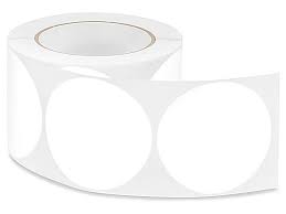 Picture of Removable 2" CIRCLE White Blank Label (1pack)