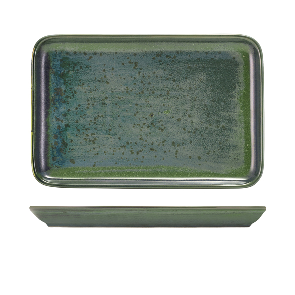 Picture of Terra Porcelain Aqua Green Rectangular Platter