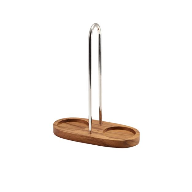 Picture of GenWare Acacia Wood Salt & Pepper Grinder Stand
