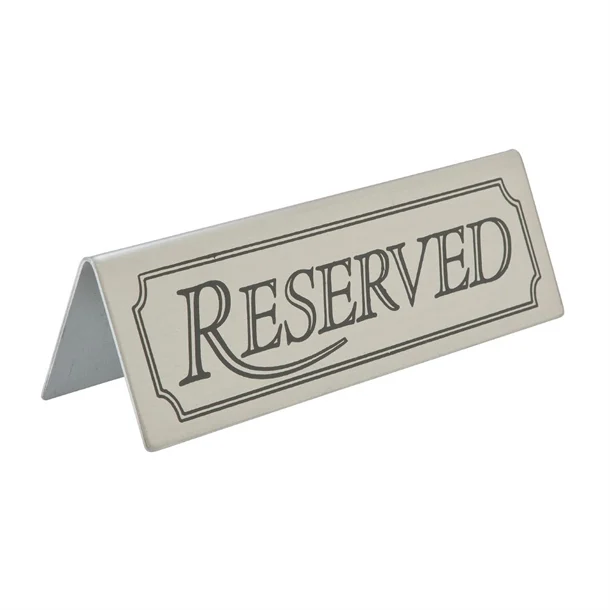 Picture of Beaumont Reserved Stainless Steel Table Sign