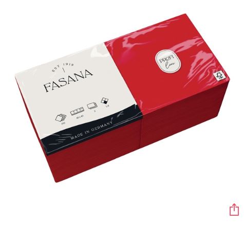 Picture of Fasana Dinner Napkin Red 40cm 3ply 4fold 1000/case