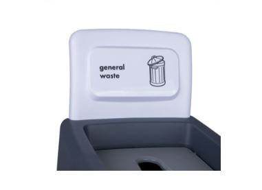 Picture of General Waste Recycling Waste Bin, Lid & Back Panel 80L (1 bin + lid) 