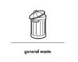 Picture of Recycling Sticker English General Waste