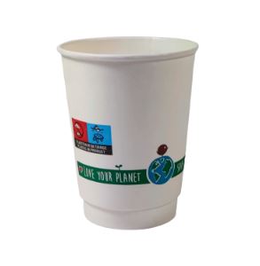 Picture of Leaf White 8oz D/W Compostable Cups 500pk