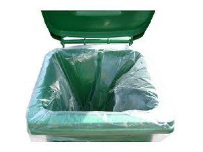 Picture of 46"x54" Clear Wheelie Bin Liner Bag  heavy duty, 100pk. Promo price limited stocks available.