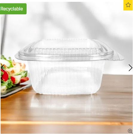 Picture of 750cc Square Hinged Salad Container (9x50)